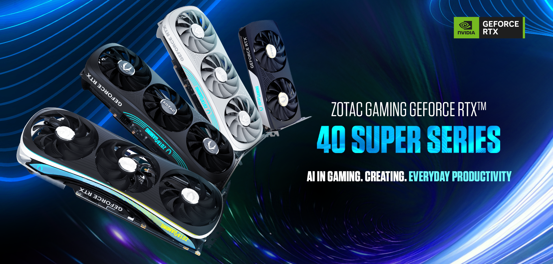 A large marketing image providing additional information about the product ZOTAC GAMING GeForce RTX 4070 SUPER OC TWIN 12GB GDDR6X - Additional alt info not provided